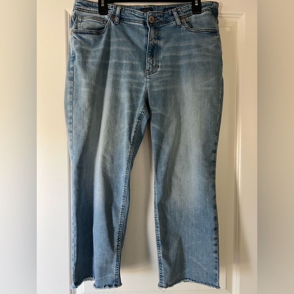 J. Jill Frayed High Rise Straight Leg Crops